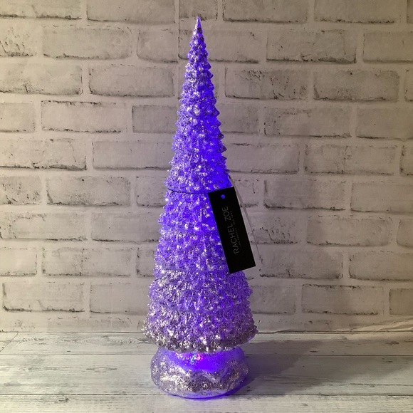 RACHEL ZOE 19in Led Silver Tree - Picture 1 of 7